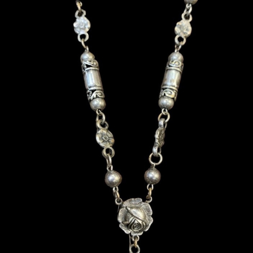 Antique Edwardian, Late Victorian Art Nouveau Aesthetic Movement Floral Necklace - Picture 5 of 7